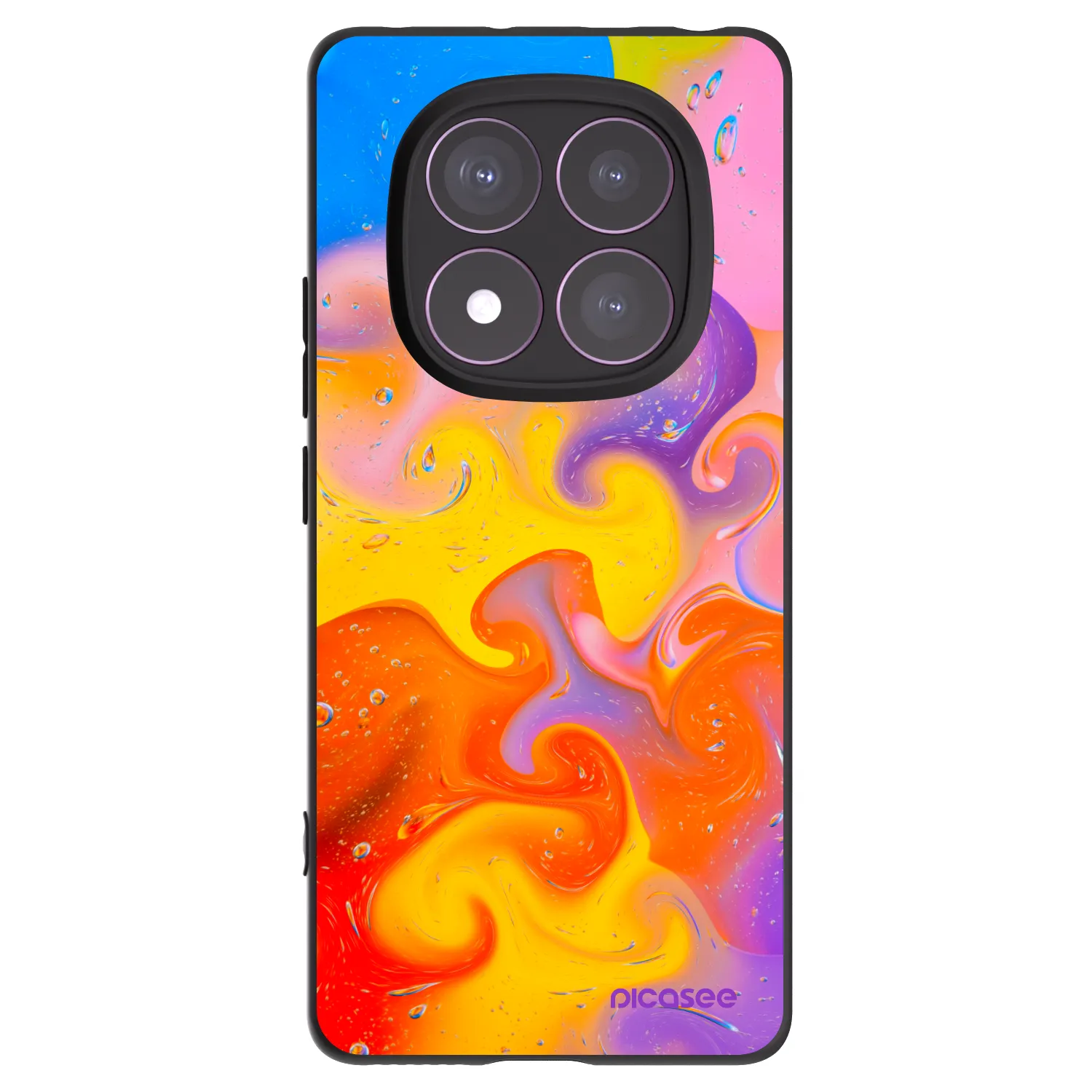 Picasee crna silikonska maskica za Xiaomi Redmi Note 14 Pro 4G - Bubbles
