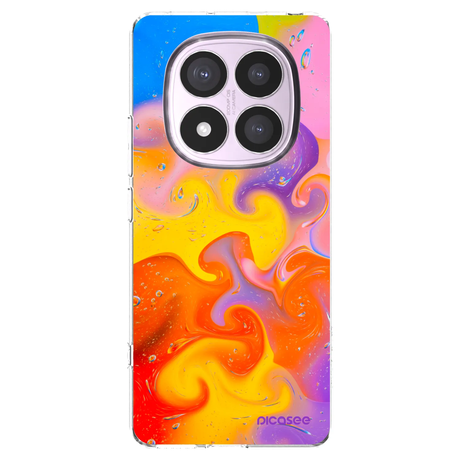Picasee silikonska prozirna maskica za Xiaomi Redmi Note 14 Pro 4G - Bubbles