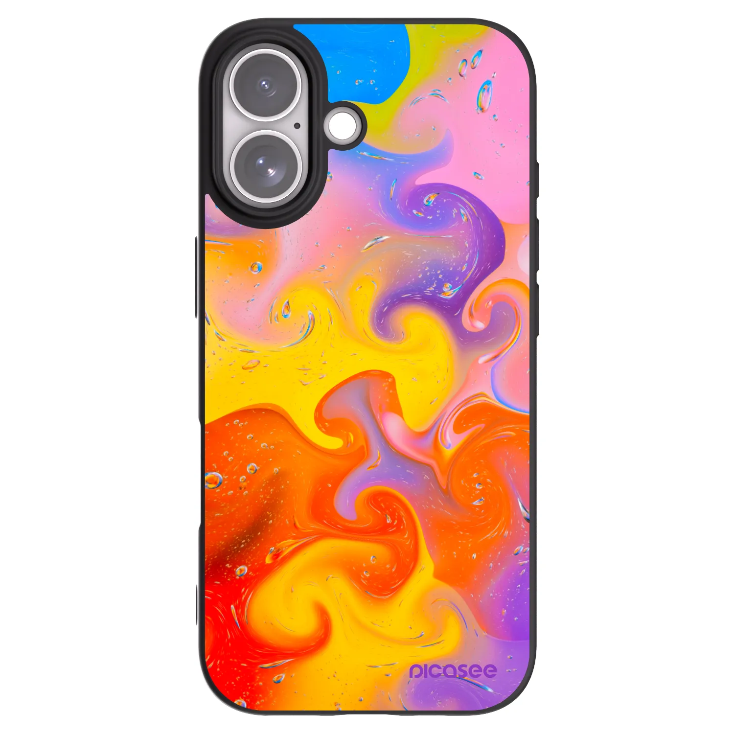 Picasee crna silikonska maskica za Apple iPhone 17 - Bubbles
