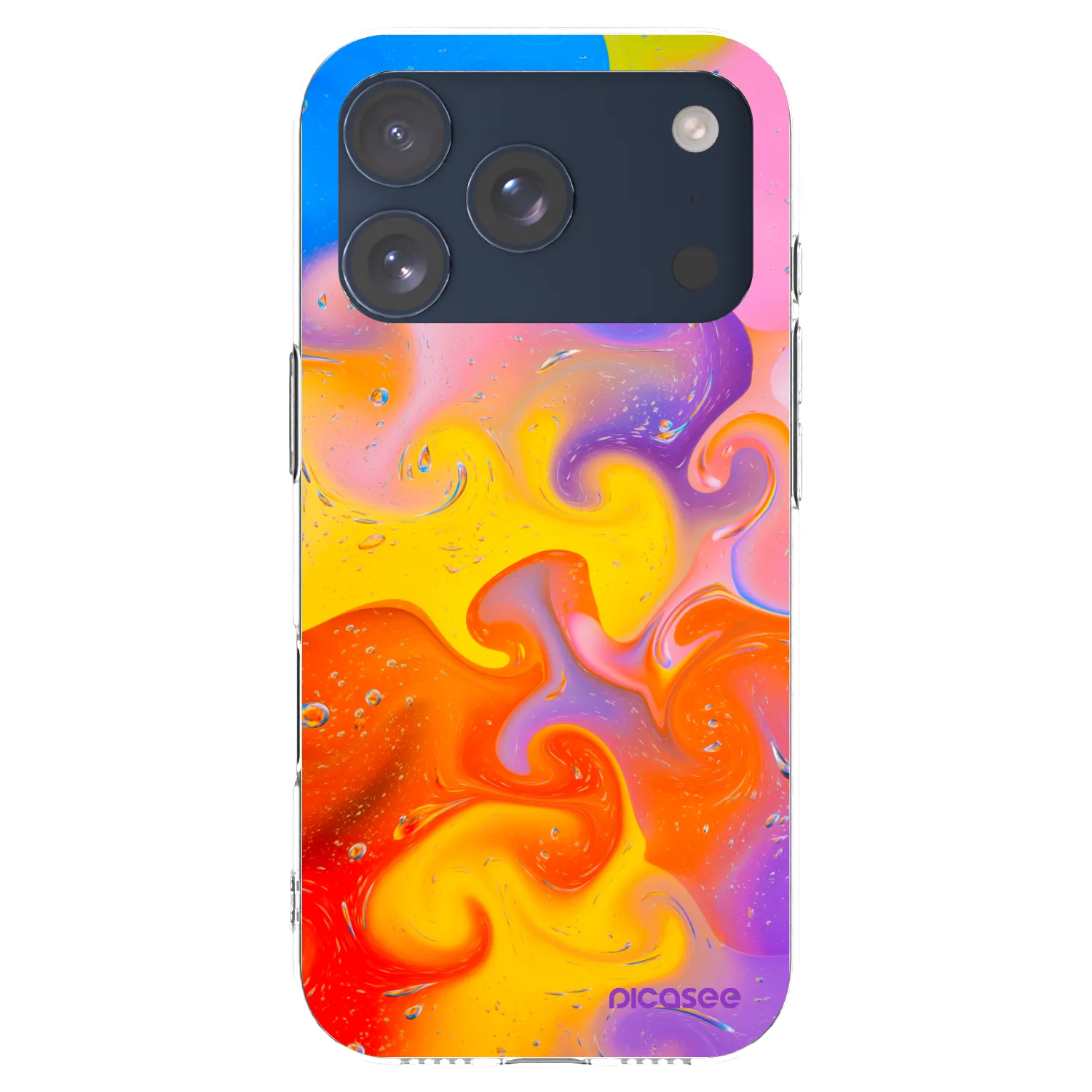 Picasee silikonska prozirna maskica za Apple iPhone 17 Pro - Bubbles