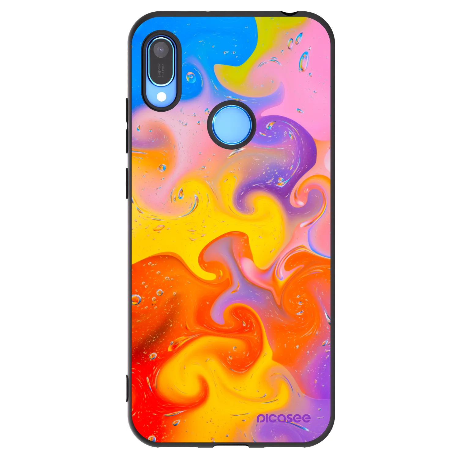 Picasee crna silikonska maskica za Huawei Y6 2019 - Bubbles
