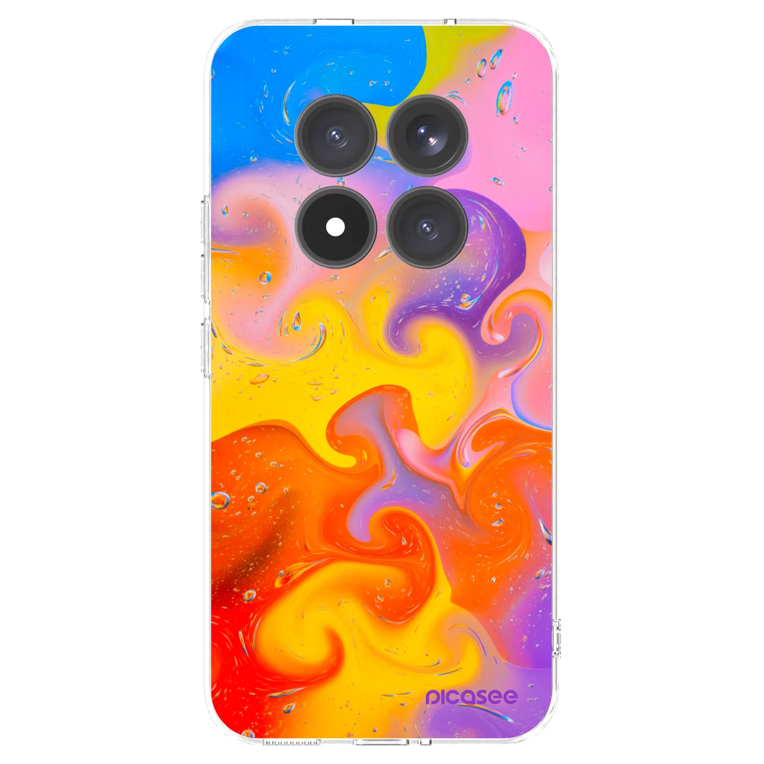 Picasee silikonska prozirna maskica za Xiaomi Redmi Note 15 Pro+ - Bubbles