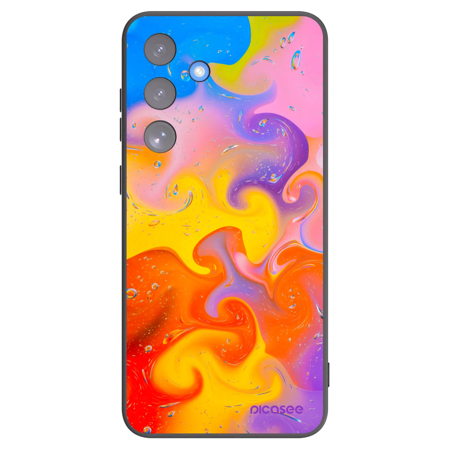 Picasee crna silikonska maskica za Samsung Galaxy S25 FE 5G - Bubbles
