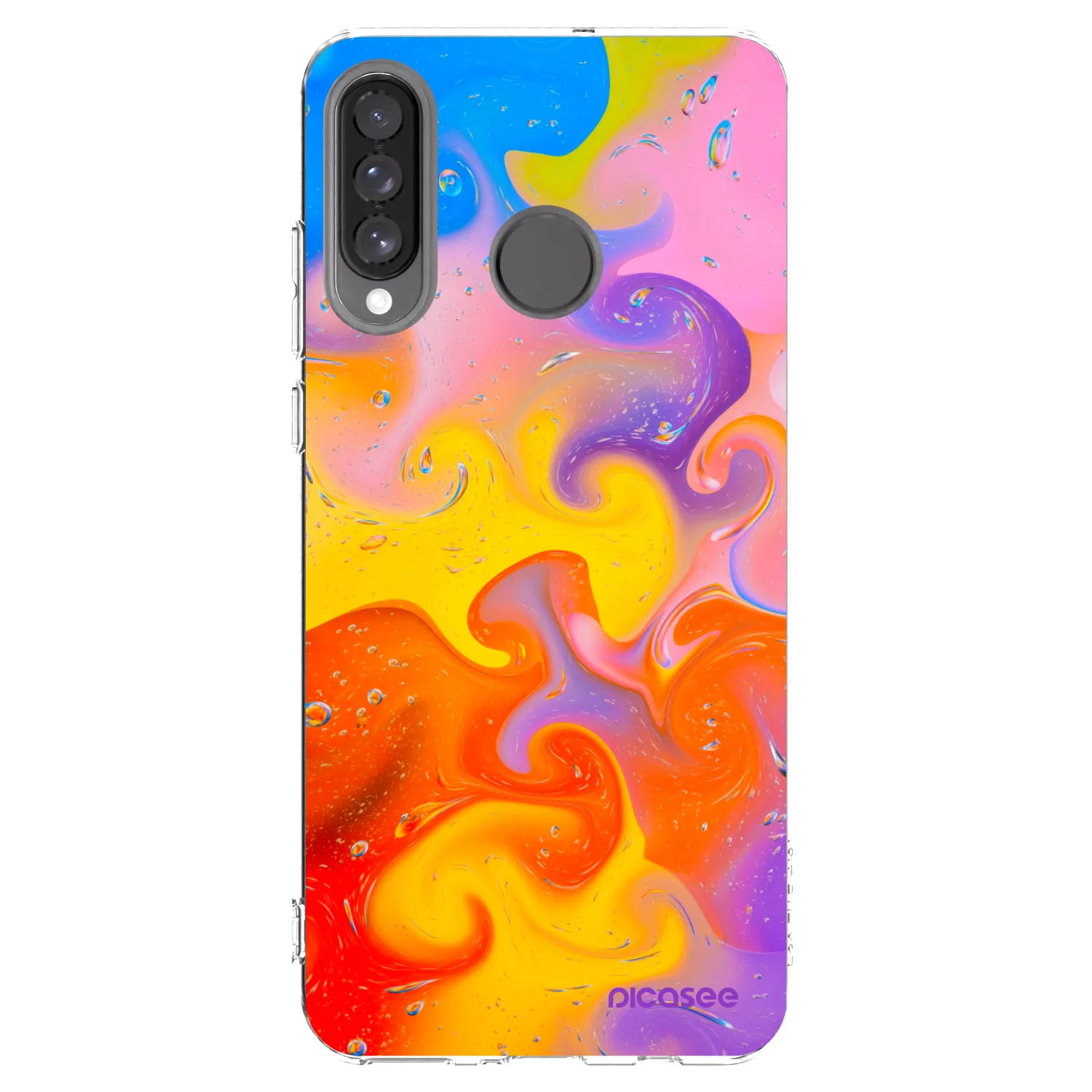 Picasee silikonska prozirna maskica za Huawei P30 Lite - Bubbles