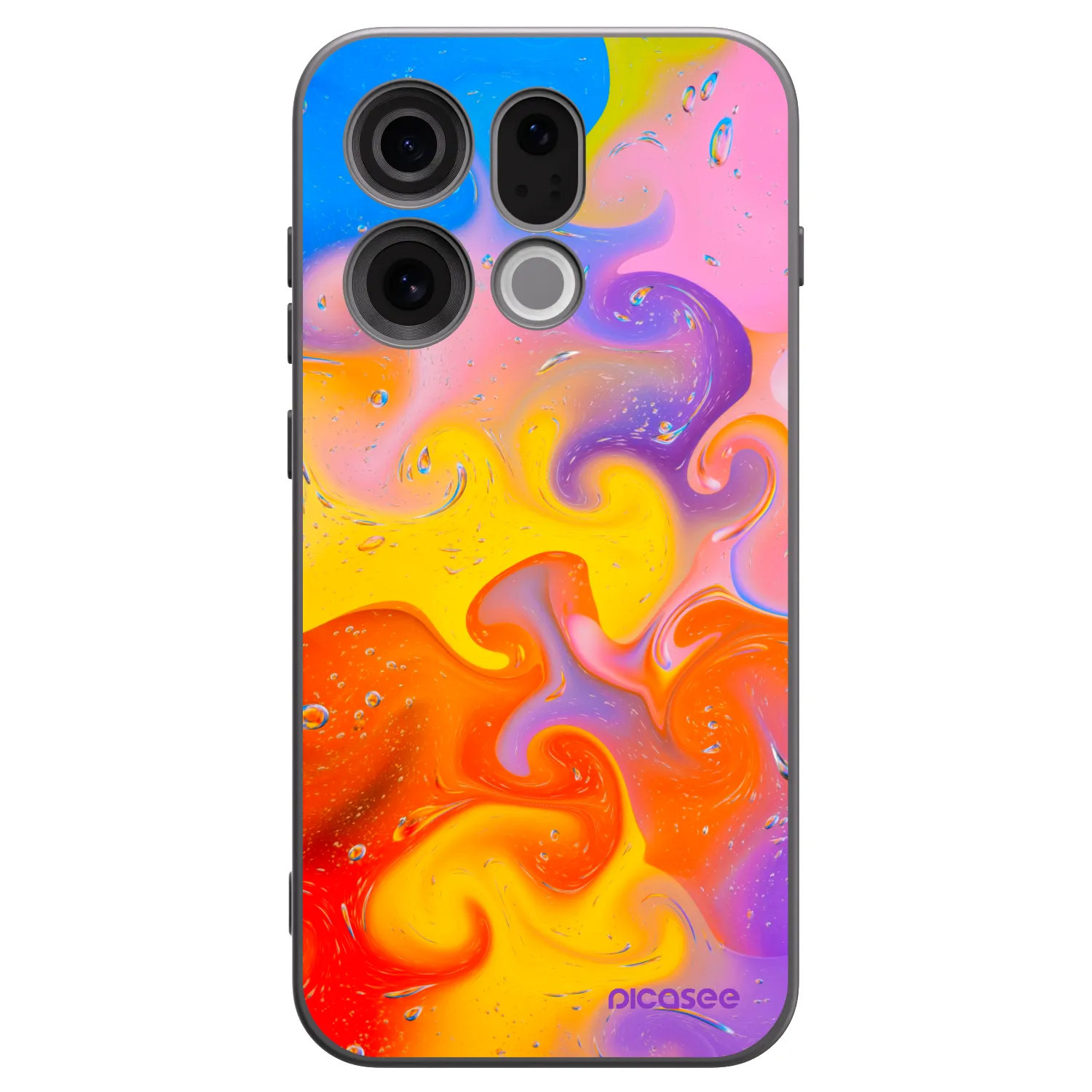 Picasee crna silikonska maskica za OPPO Find X9 - Bubbles