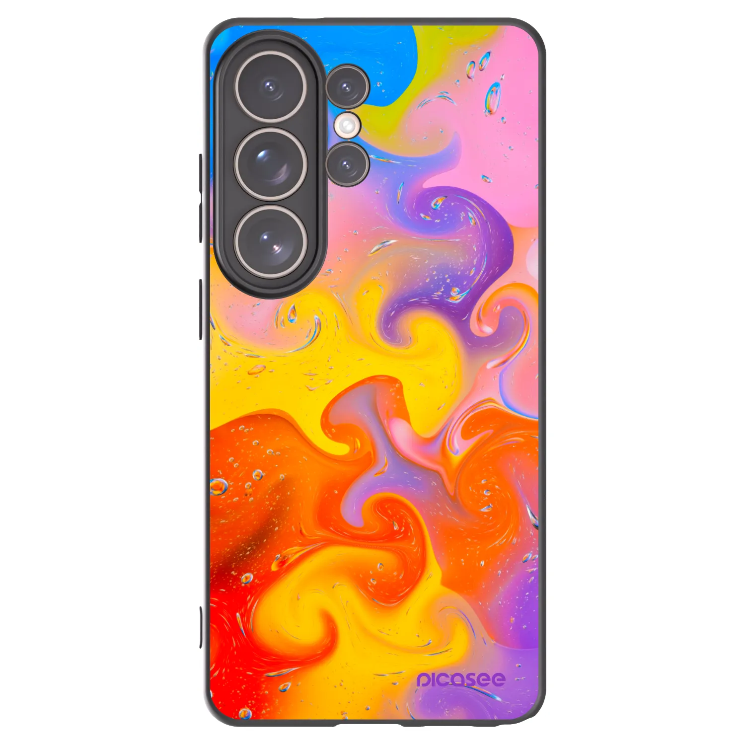 Picasee crna silikonska maskica za Samsung Galaxy S26 Ultra - Bubbles