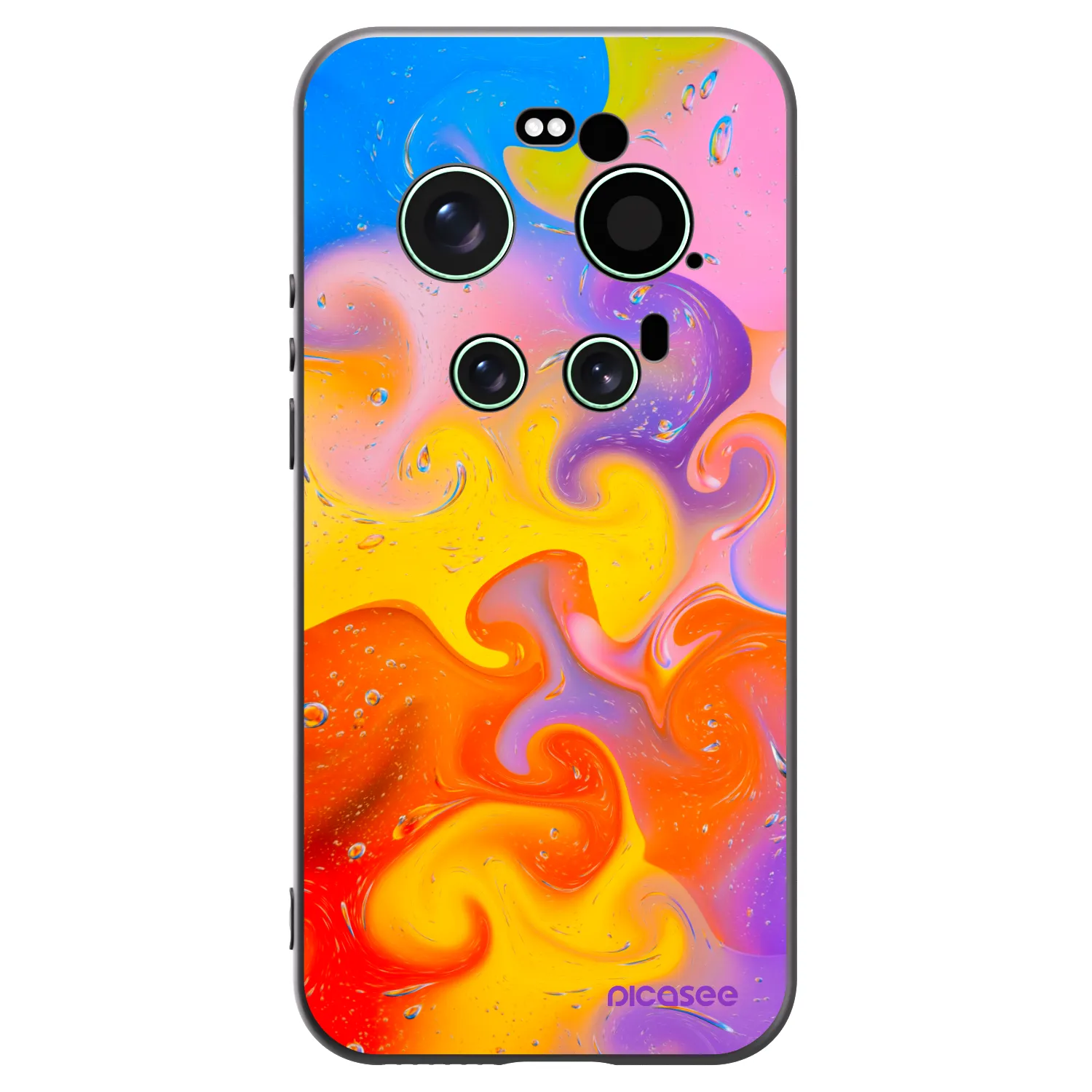 Picasee crna silikonska maskica za Xiaomi 17 Ultra - Bubbles