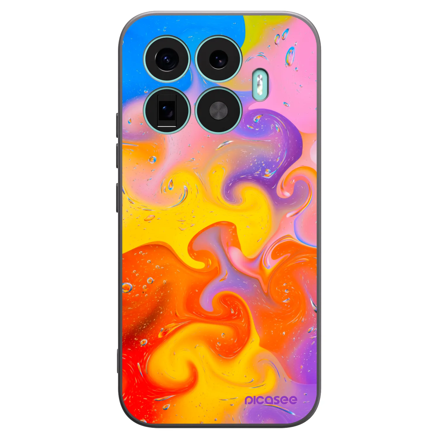 Picasee crna silikonska maskica za Xiaomi 17T - Bubbles