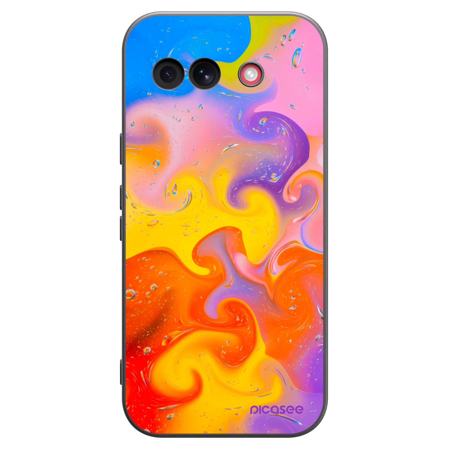 Picasee crna silikonska maskica za Google Pixel 10a - Bubbles
