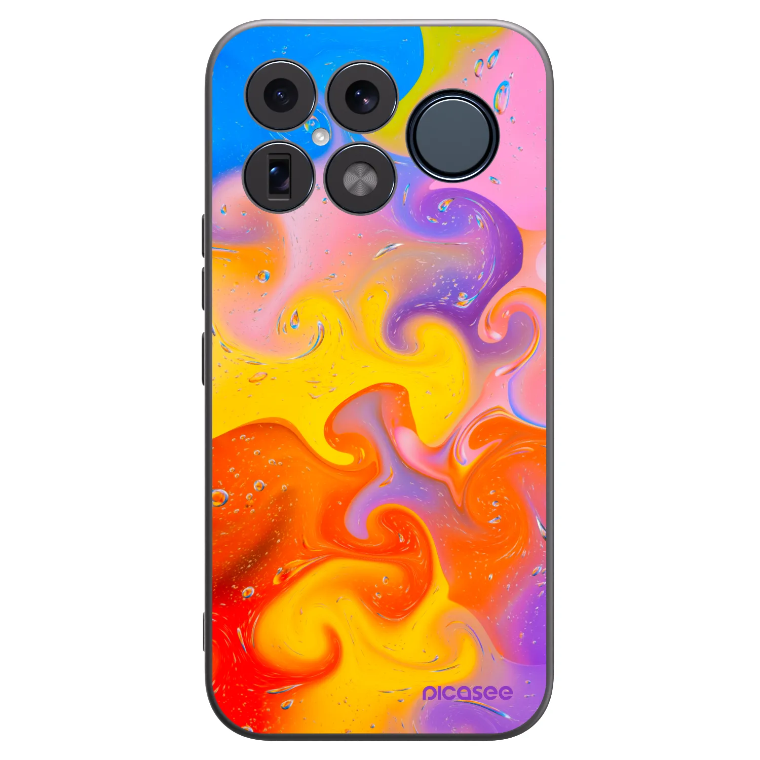 Picasee crna silikonska maskica za Xiaomi Poco F8 Ultra - Bubbles