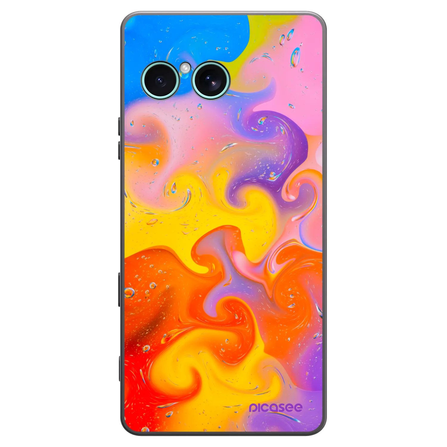 Picasee crna silikonska maskica za Sony Xperia 10 VII - Bubbles