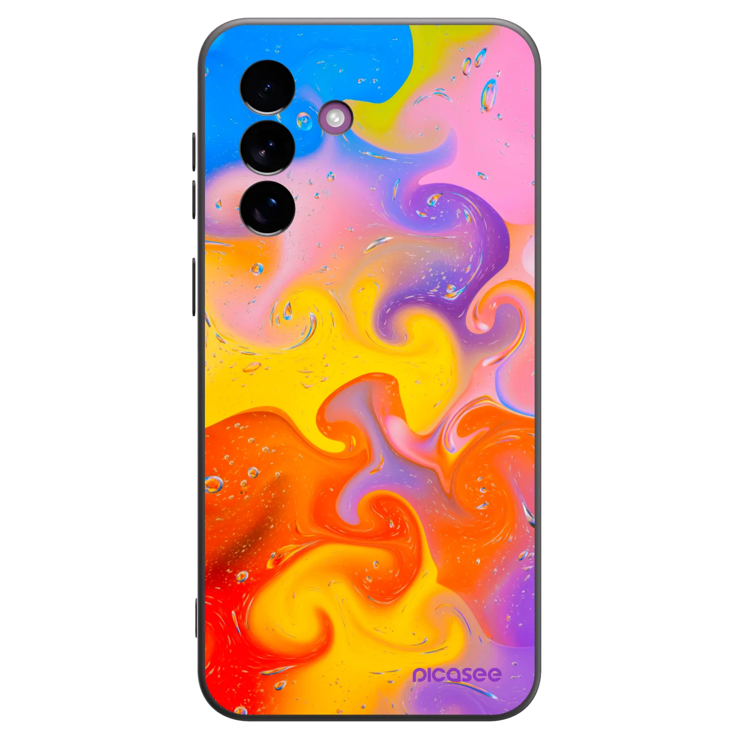 Picasee crna silikonska maskica za Samsung Galaxy A37 - Bubbles