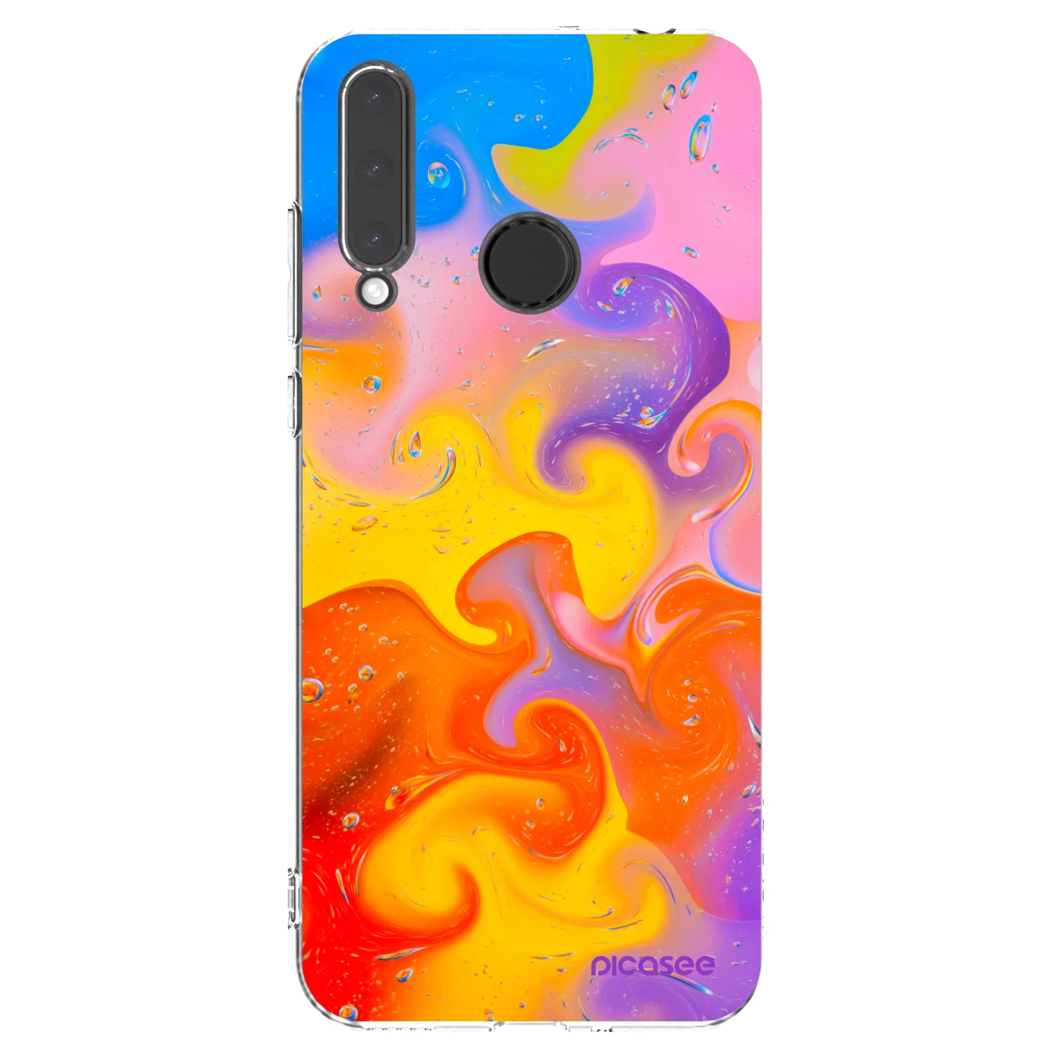 Picasee silikonska prozirna maskica za Honor 20 Lite - Bubbles