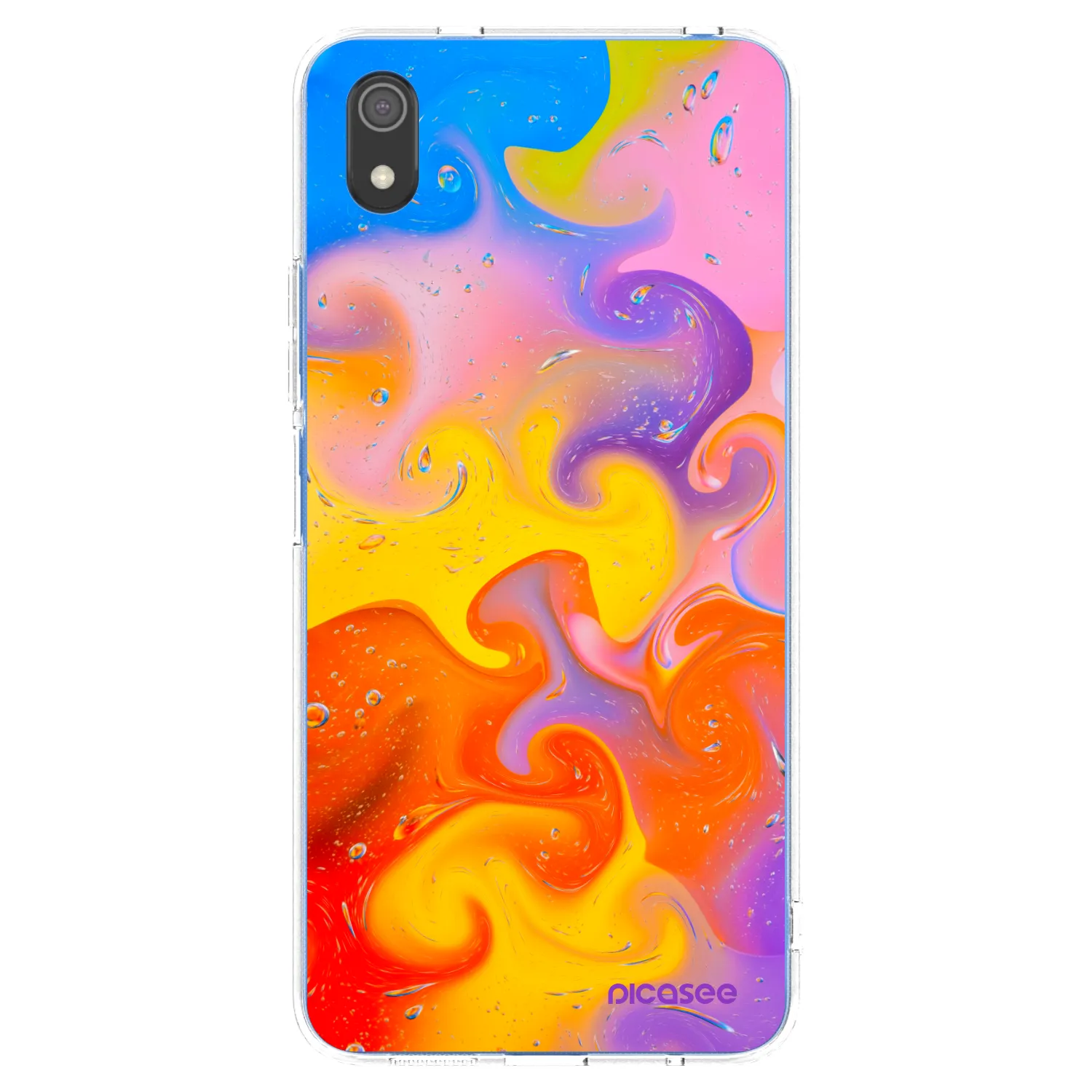 Picasee silikonska prozirna maskica za Xiaomi Redmi 7A - Bubbles