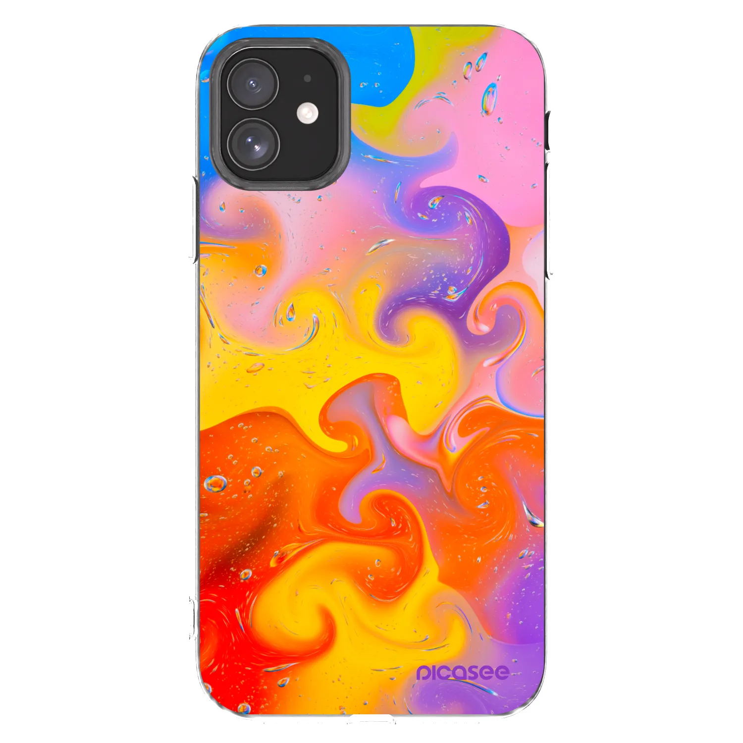 Picasee silikonska prozirna maskica za Apple iPhone 11 - Bubbles