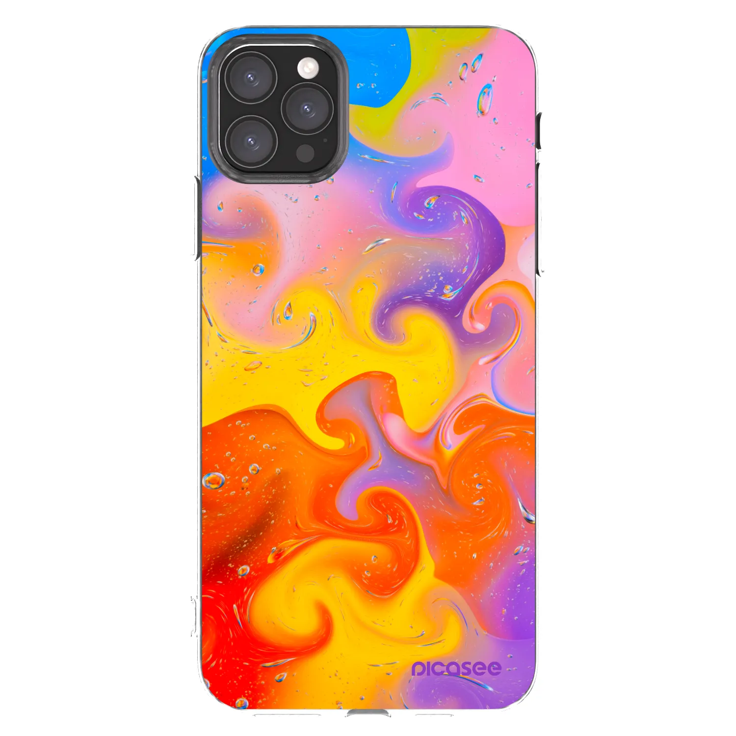 Picasee silikonska prozirna maskica za Apple iPhone 11 Pro Max - Bubbles