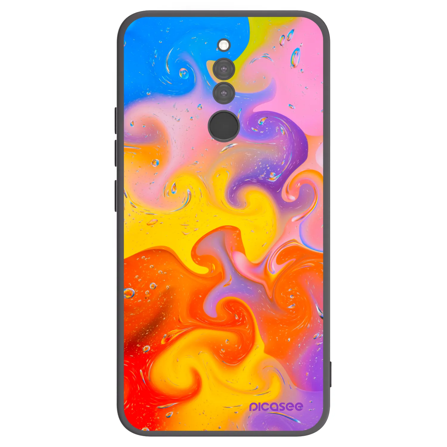 Picasee crna silikonska maskica za Xiaomi Redmi 8 - Bubbles