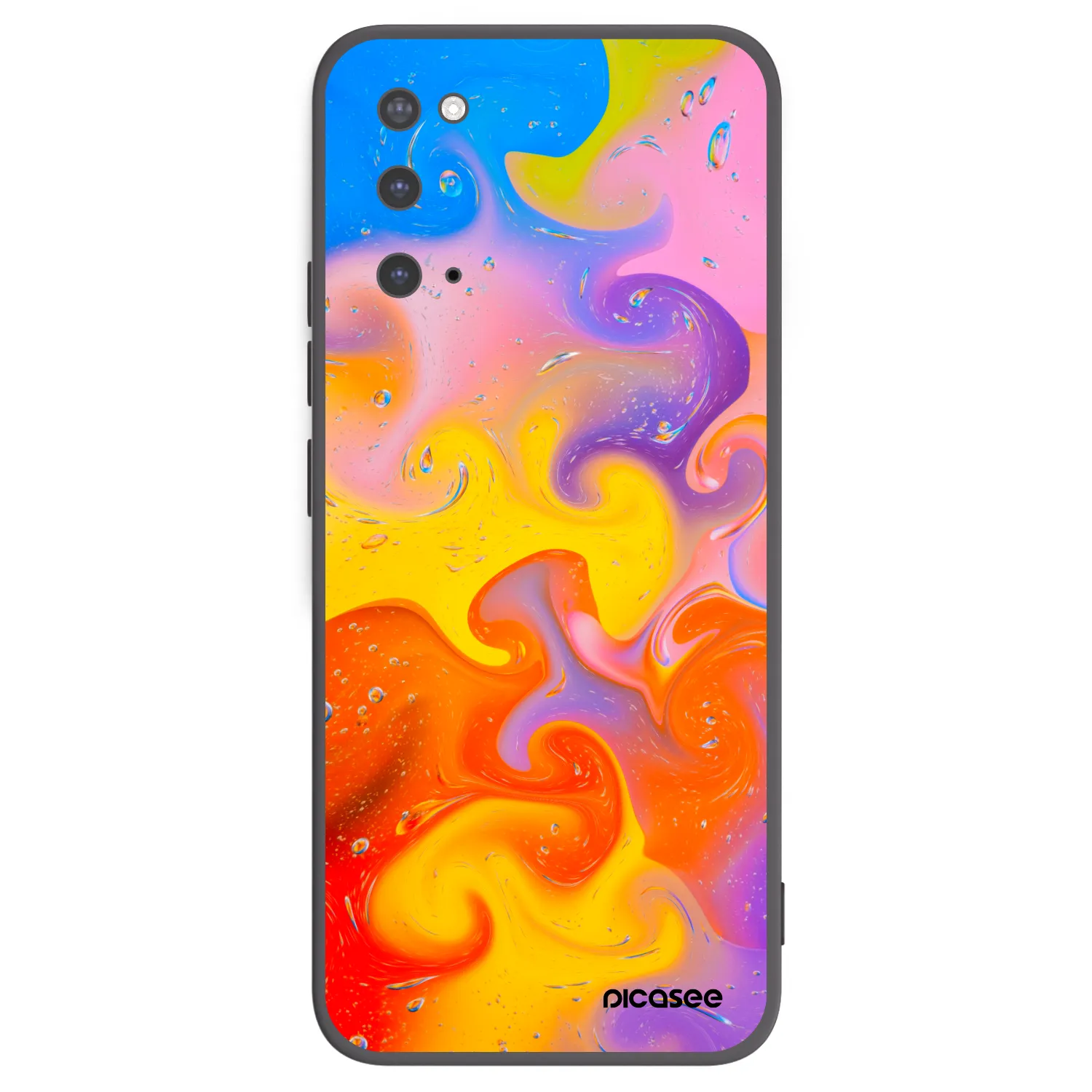 Picasee crna silikonska maskica za Samsung Galaxy S20 G980F - Bubbles