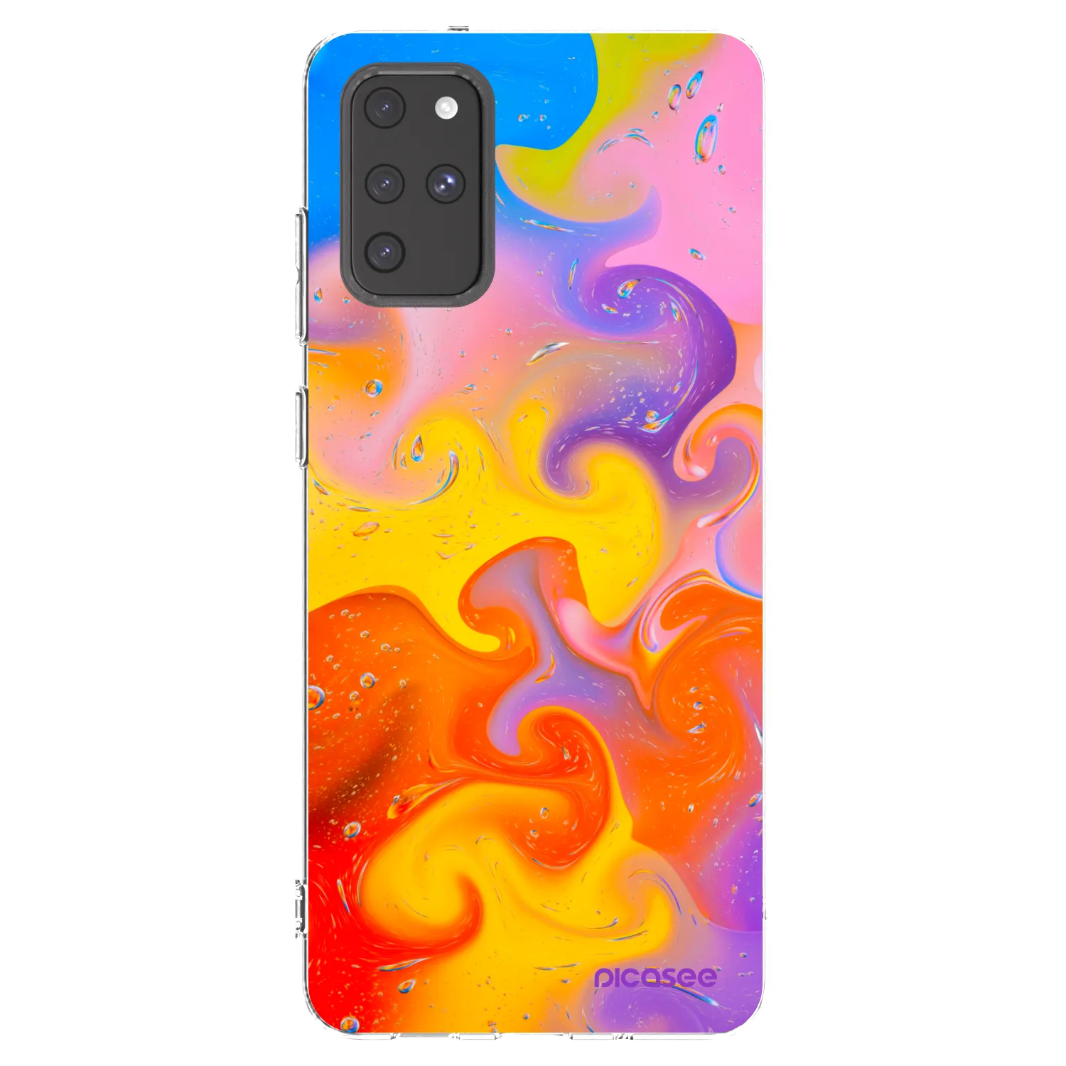 Picasee silikonska prozirna maskica za Samsung Galaxy S20+ G985F - Bubbles