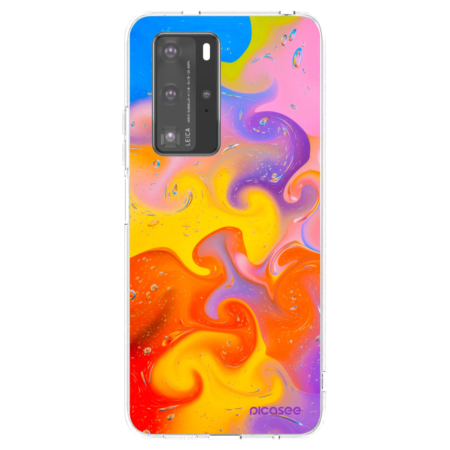 Picasee silikonska prozirna maskica za Huawei P40 Pro - Bubbles