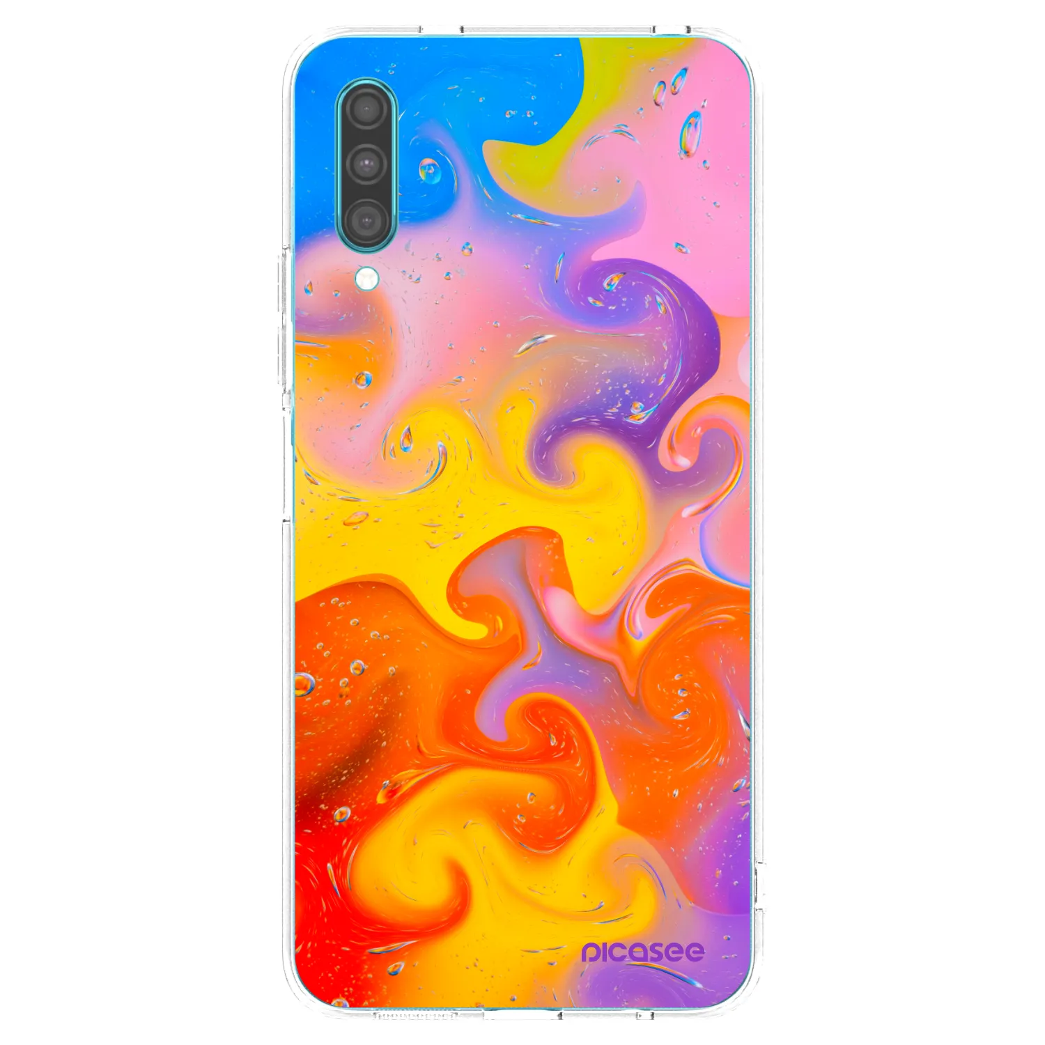 Picasee silikonska prozirna maskica za Samsung Galaxy A30s A307F - Bubbles