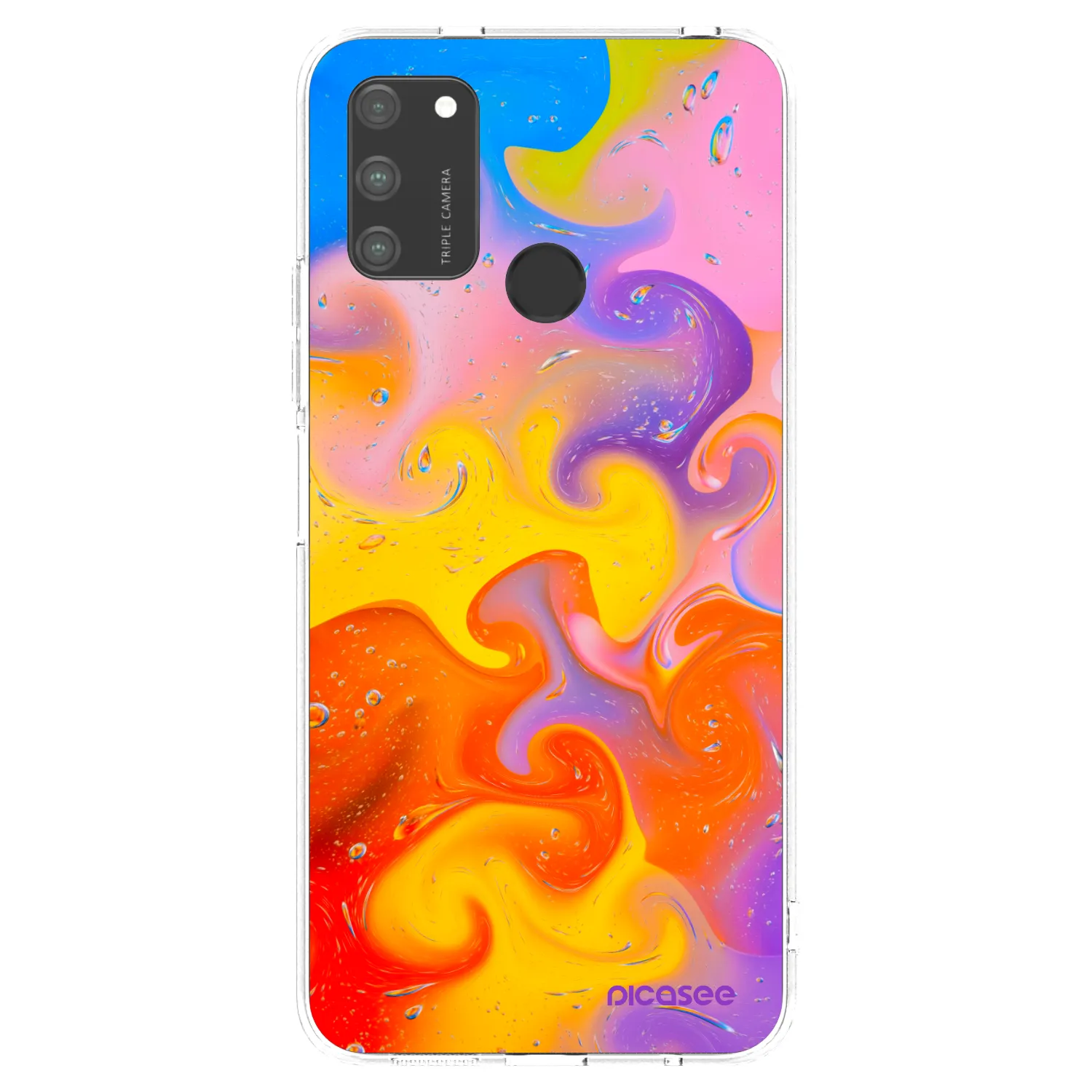 Picasee silikonska prozirna maskica za Honor 9A - Bubbles