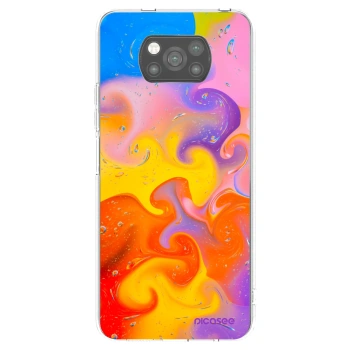 Picasee crna silikonska maskica za Xiaomi Poco X3 - Bubbles