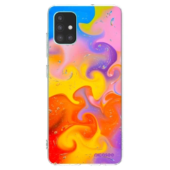 Picasee silikonska prozirna maskica za Samsung Galaxy M51 M515F - Bubbles