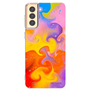 Picasee silikonska prozirna maskica za Samsung Galaxy S21+ 5G G996F - Bubbles