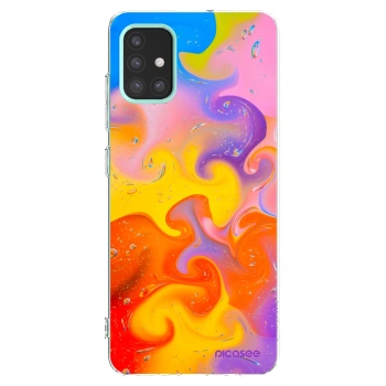 Picasee silikonska prozirna maskica za Samsung Galaxy M31s - Bubbles