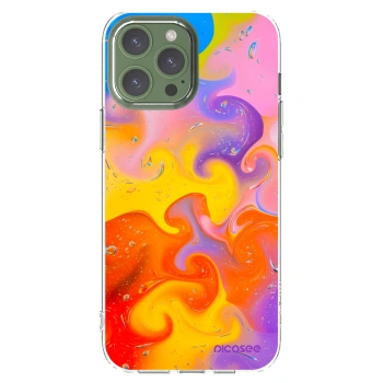 Picasee silikonska prozirna maskica za Apple iPhone 13 Pro Max - Bubbles