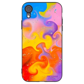 Picasee crna silikonska maskica za Apple iPhone XR - Bubbles
