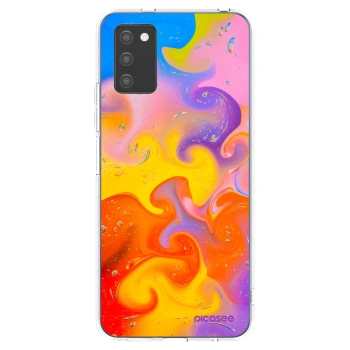 Picasee silikonska prozirna maskica za Samsung Galaxy A02s A025G - Bubbles