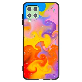 Picasee crna silikonska maskica za Samsung Galaxy A22 A225F 4G - Bubbles