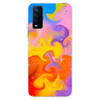 Picasee silikonska prozirna maskica za Vivo Y11s - Bubbles