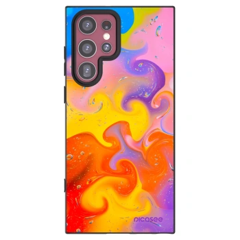 Picasee crna silikonska maskica za Samsung Galaxy S22 Ultra 5G - Bubbles