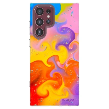 Picasee silikonska prozirna maskica za Samsung Galaxy S22 Ultra 5G - Bubbles