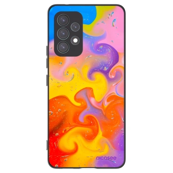 Picasee crna silikonska maskica za Samsung Galaxy A53 5G A536 - Bubbles
