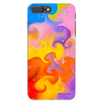 Picasee silikonska prozirna maskica za Apple iPhone 8 Plus - Bubbles