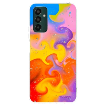 Picasee silikonska prozirna maskica za Samsung Galaxy M13 M135F - Bubbles