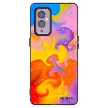 Picasee crna silikonska maskica za OnePlus 9 - Bubbles