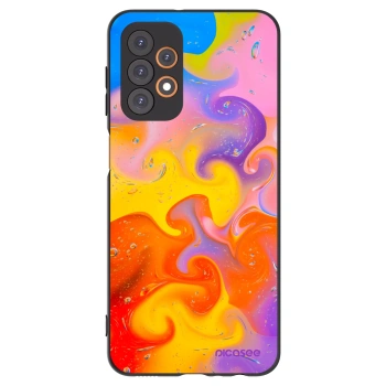 Picasee crna silikonska maskica za Samsung Galaxy A23 A236B 5G - Bubbles