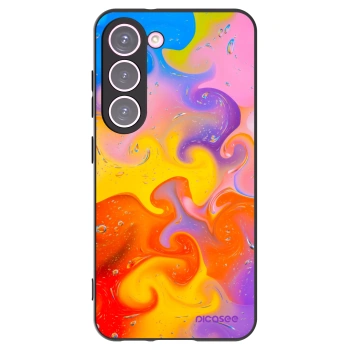Picasee crna silikonska maskica za Samsung Galaxy S23 5G - Bubbles
