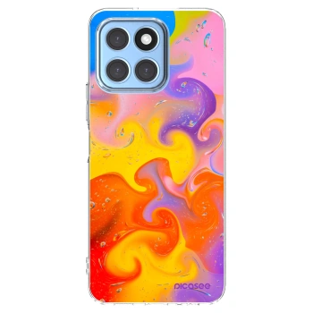 Picasee silikonska prozirna maskica za Honor X8 5G - Bubbles