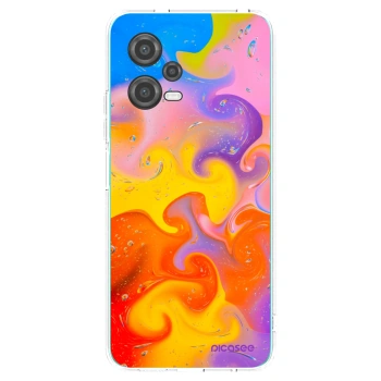 Picasee silikonska prozirna maskica za Xiaomi Poco X5 - Bubbles