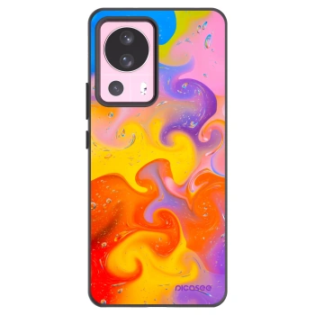 Picasee crna silikonska maskica za Xiaomi 13 Lite - Bubbles