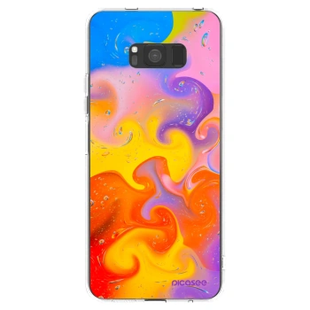 Picasee silikonska prozirna maskica za Samsung Galaxy S8 G950F - Bubbles