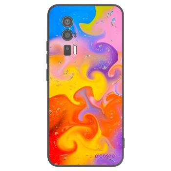Picasee crna silikonska maskica za Xiaomi Poco F5 Pro 5G - Bubbles