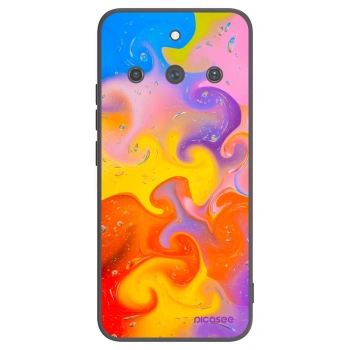 Picasee crna silikonska maskica za Realme 11 Pro+ - Bubbles