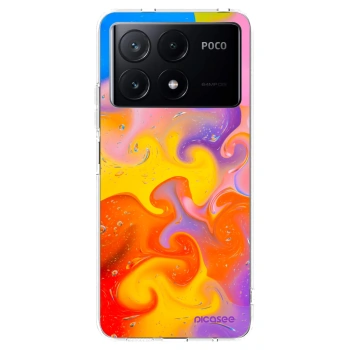 Picasee silikonska prozirna maskica za Xiaomi Poco X6 Pro - Bubbles